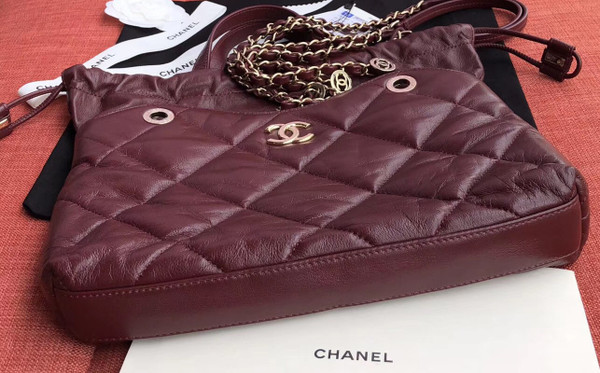 Chanel Shopping Bag SS2019 Bordeaux