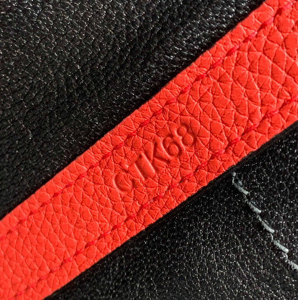 Hermes Kelly 24/24  Black & S5 Rouge Tomate  Swift & Togo Leather with Gold Hardware