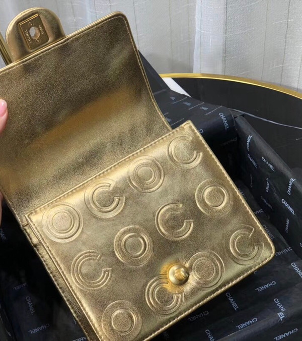 Chanel Metallic Gold Flap Bag AS0931 Small