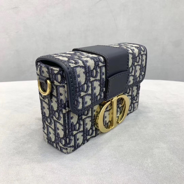 Christian Dior 30 MONTAIGNE JACQUARD CANVAS BOX BAG