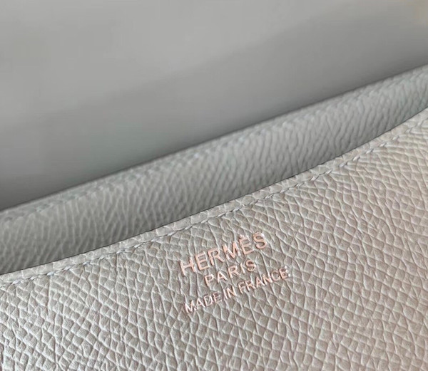 Hermes 4Z Gris Mouette Constance 18 Epsom bag with Palladium Hardwares