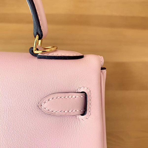 Hermès 3Q Rose Sakura  Kelly 25 Swift Gold Hardware