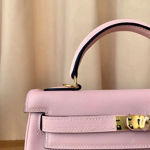 Hermès 3Q Rose Sakura  Kelly 25 Swift Gold Hardware