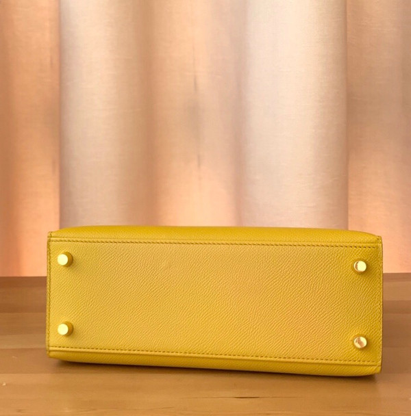 Hermes 9D Amber Kelly 25 cm Epsom Gold Hardware