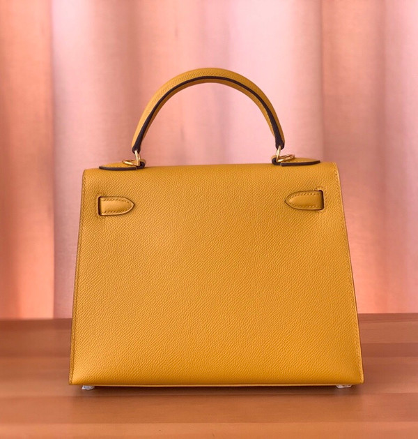 Hermes 9D Amber Kelly 25 cm Epsom Gold Hardware