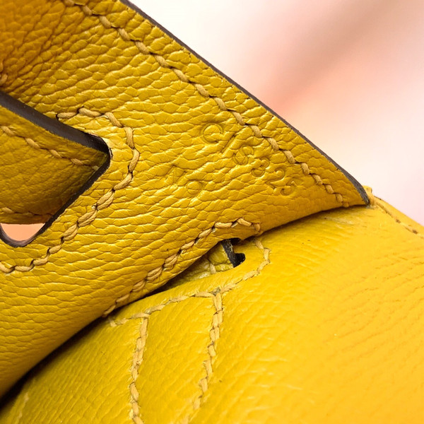 Hermes 9D Amber Kelly 25 cm Epsom Gold Hardware
