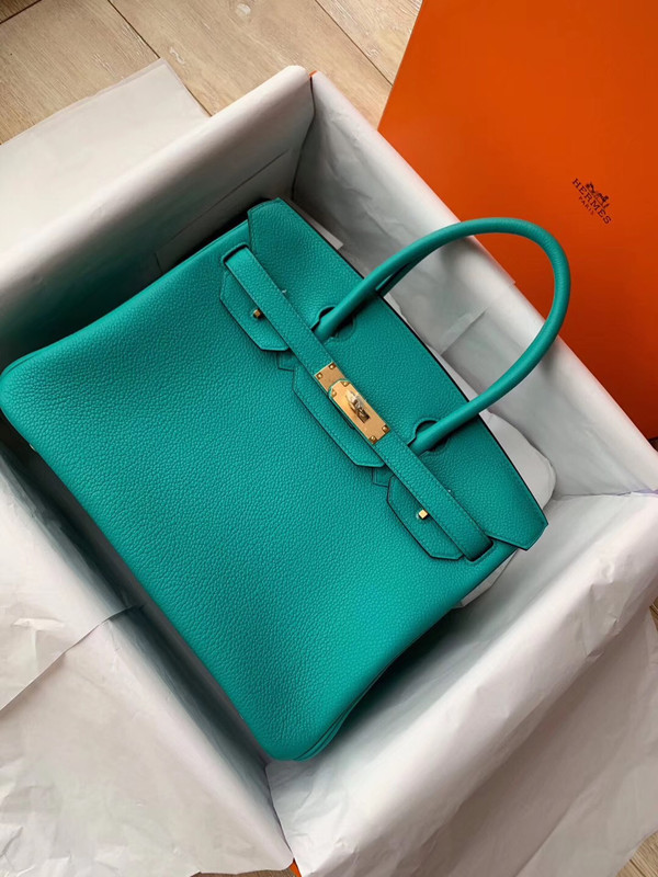 Hermès U1 Vert Verone  Birkin 30 cm Togo Leather Gold Hardware
