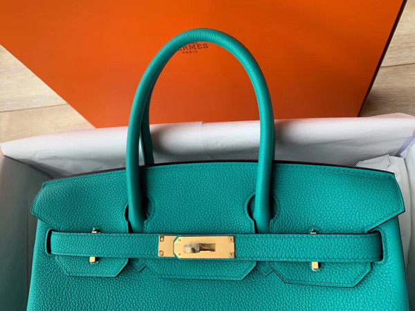 Hermès U1 Vert Verone  Birkin 30 cm Togo Leather Gold Hardware