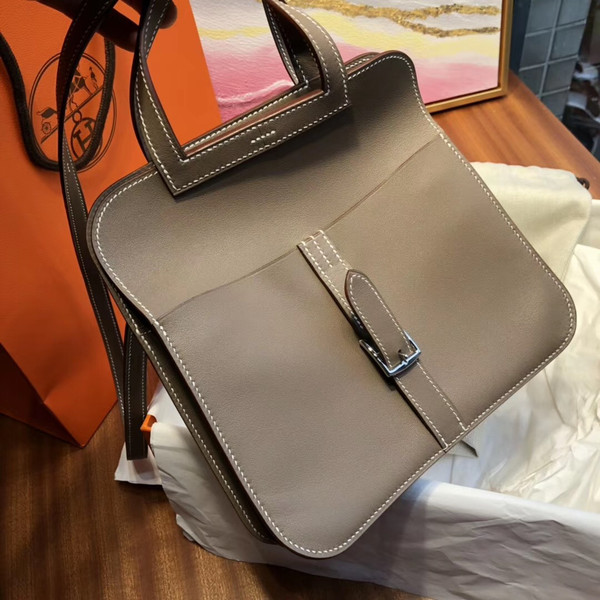 Hermes Etoupe Halzan mini bag
