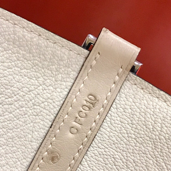 Hermes  Picotin Lock 23 Ostrich Leather Bag 3C Wool