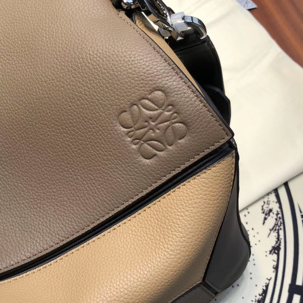 Loewe Puzzle Large Bag Brown/beige/Black for Men