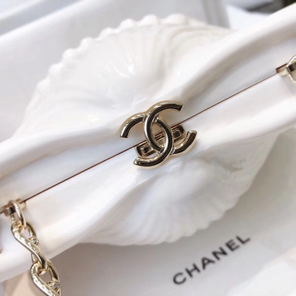 Chanel  Limited Edition shell plexiglass clutch 2019