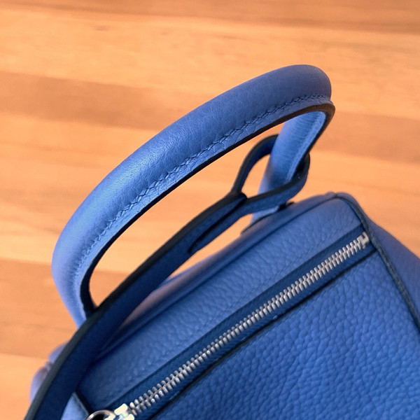 Hermes Lindy 75 Blue Jean  Togo Palladium Hardware