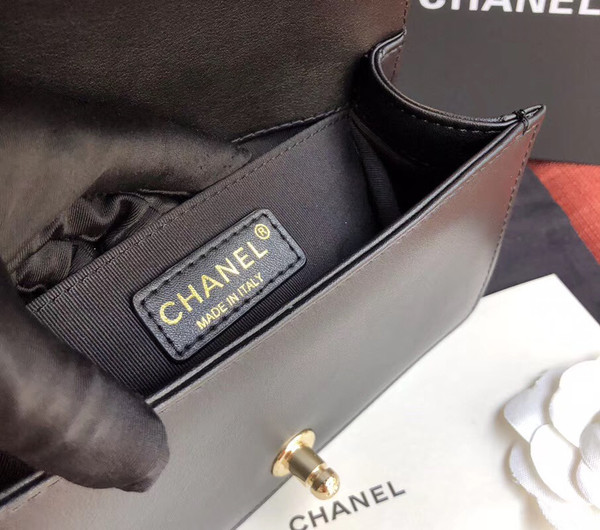 Chanel Small BOY CHANEL Handbag With Imitation Pearls Black