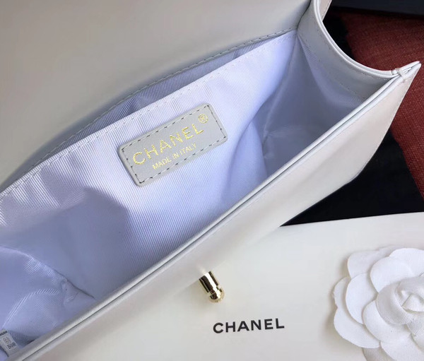 Chanel  BOY CHANEL Handbag With Imitation Pearls White