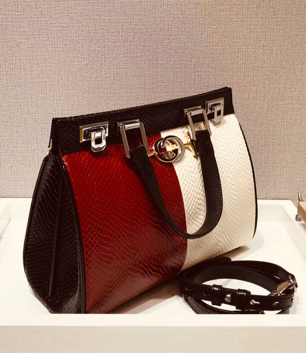 Gucci Zumi python medium top handle bag
