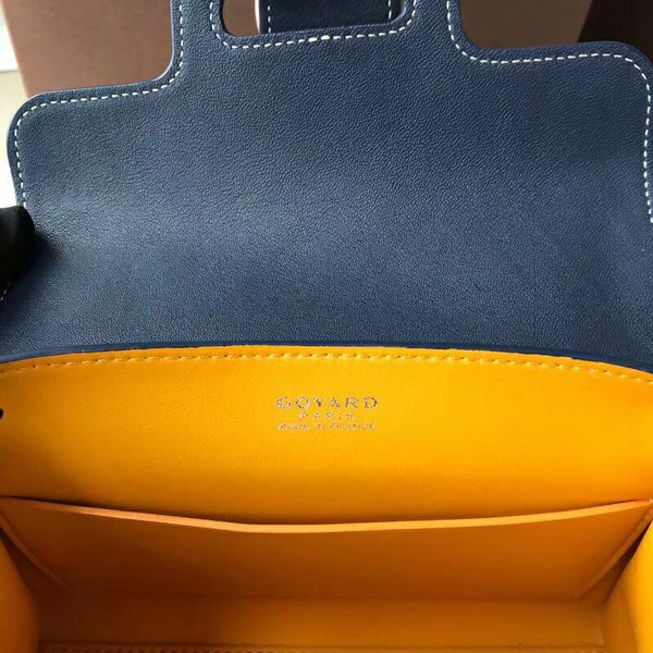 Goyard Saigon Mini  Leather Cross Body Bag Navy