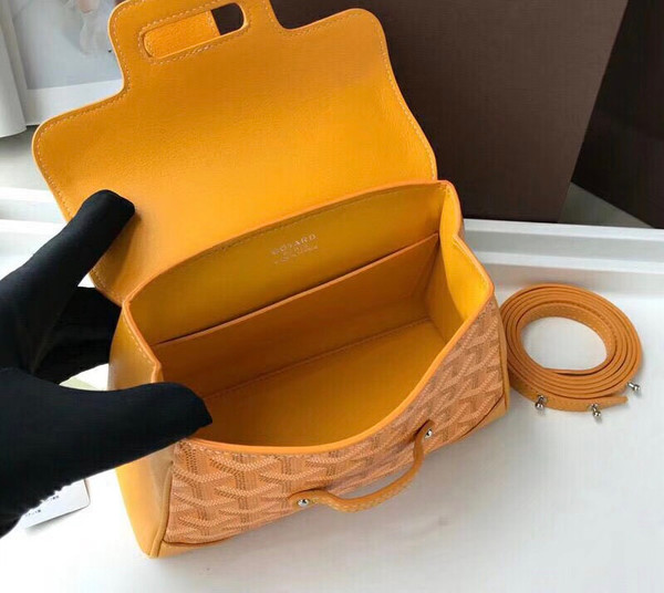Goyard Saigon Mini  Leather Cross Body Bag Mustard