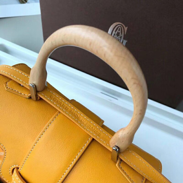 Goyard Saigon Mini  Leather Cross Body Bag Mustard