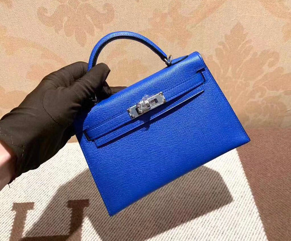 Hermes Mykonos Mini Kelly II 20 Epsom Palladium Hardware