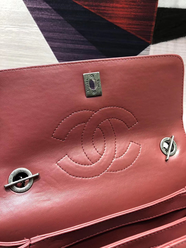 Chanel Small Flap Bag With Top Handle A92236 Dark Pink