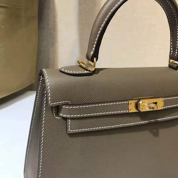 Hermès Etoupe  Kelly 28  Epsom Gold Hardware