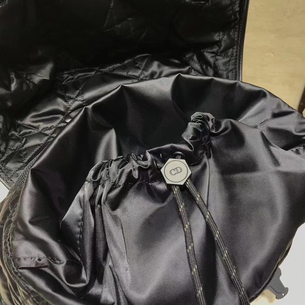 Christian Dior SADDLE BACKPACK IN BLACK NYLON