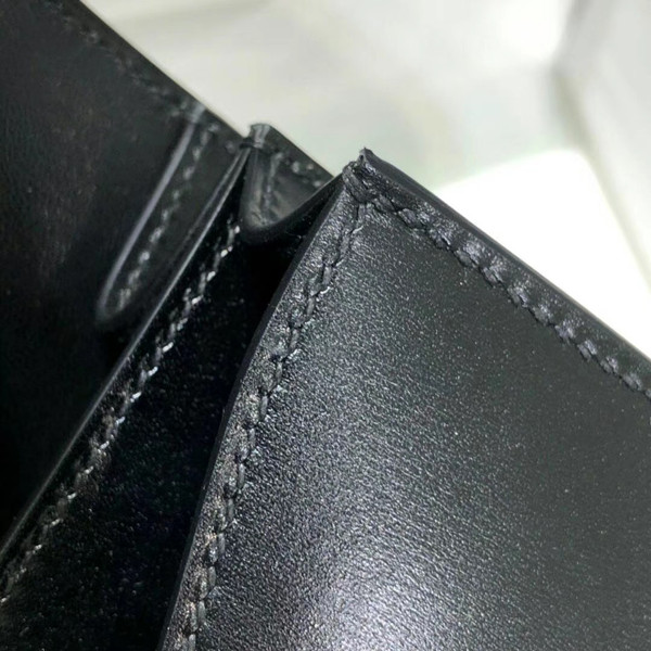 Hermes Constance 25cm Black Box Leather Shoulder Bag