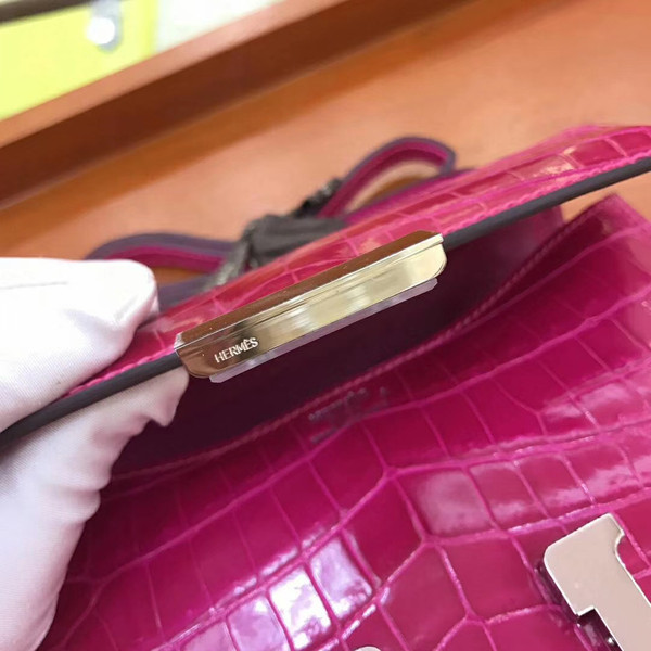 Hermes Fuchsia Constance 18 Crocodile Porosus