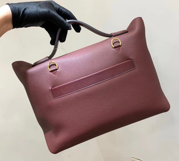 Hermes Kelly 24/24 Bordeaux Swift & Togo Leather with Gold Hardware