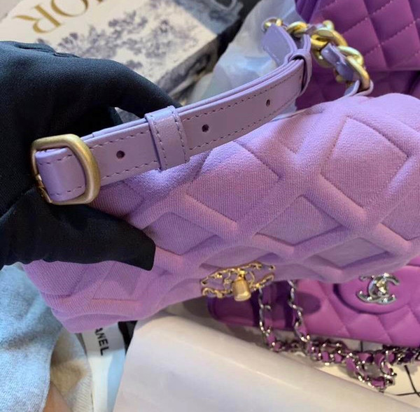 CHANEL 19 Jersey Waist Bag Mauve