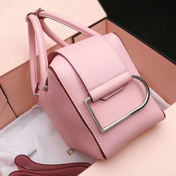 DELVAUX Cool Box Leather Satchel Pink