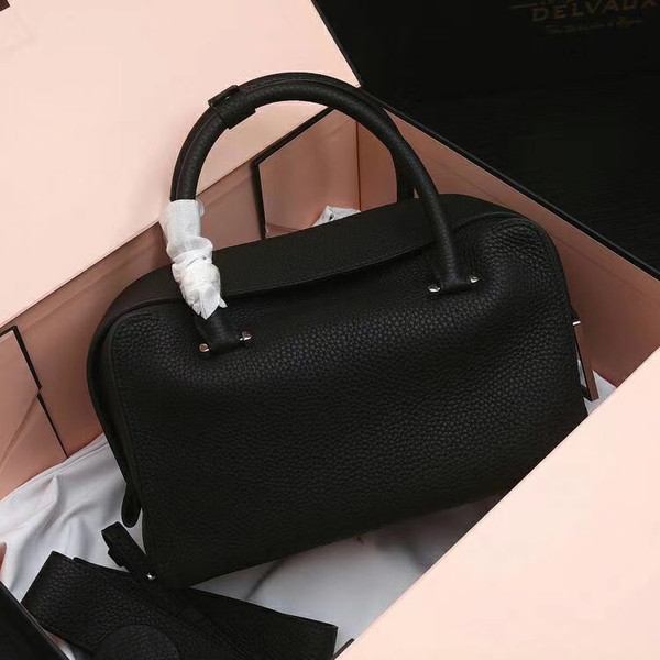 DELVAUX Cool Box Leather Satchel Black