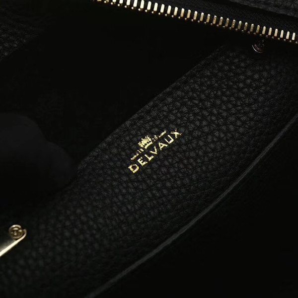 DELVAUX Limited Edition Cool Box Leather Satchel Black & White