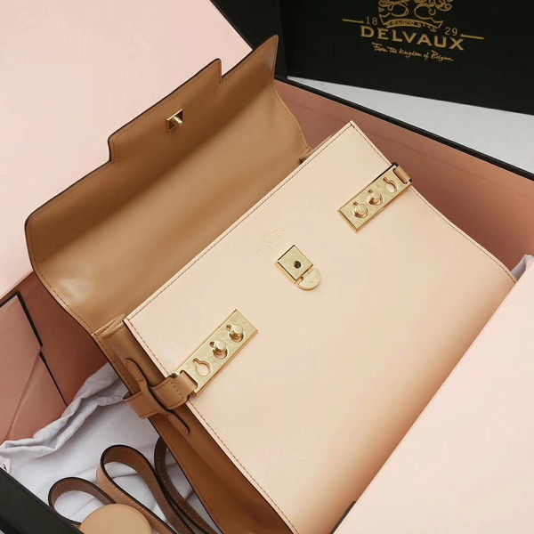 DELVAUX Tempête MM Box Leather Satchel Bi-coloured