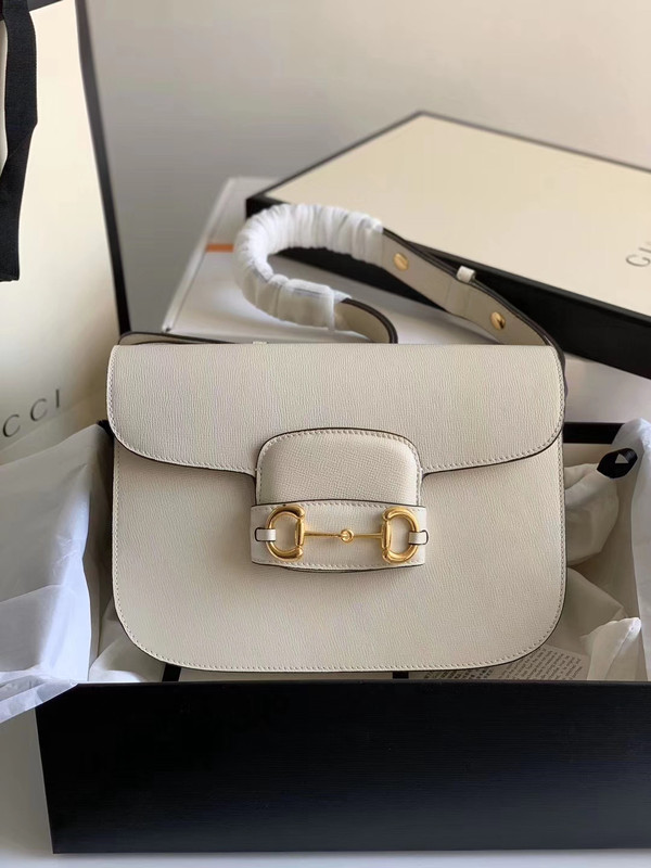 Gucci 1955 Horsebit shoulder bag White