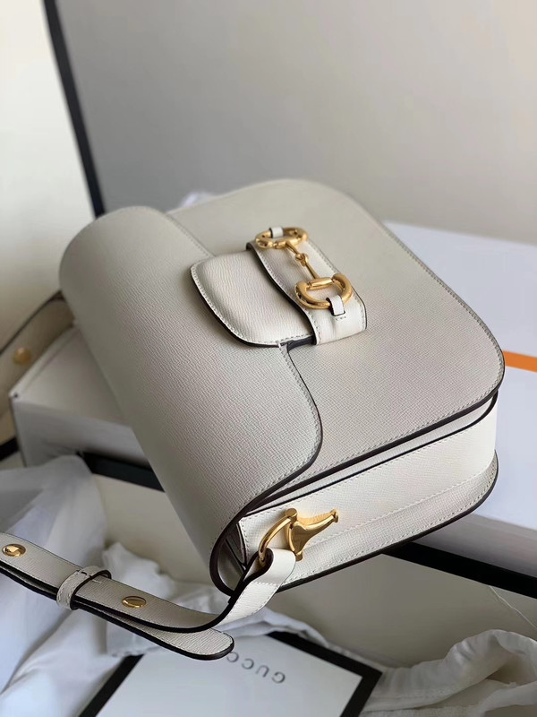 Gucci 1955 Horsebit shoulder bag White