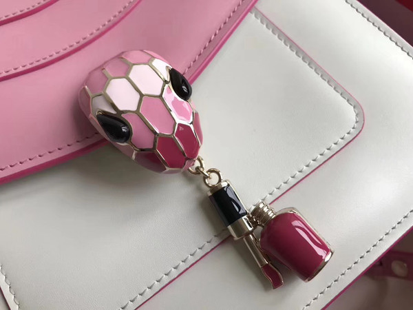 BVLGARI Limited Edition Serpenti Forever leather shoulder bag Pink