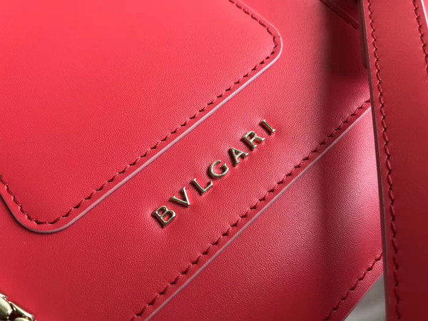BVLGARI Limited Edition Serpenti Forever leather shoulder bag Red