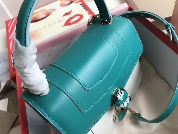 BVLGARI Limited Edition Serpenti Forever leather shoulder bag Green