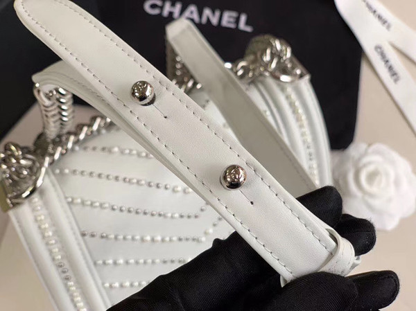 Chanel Small BOY CHANEL Handbag with pearl