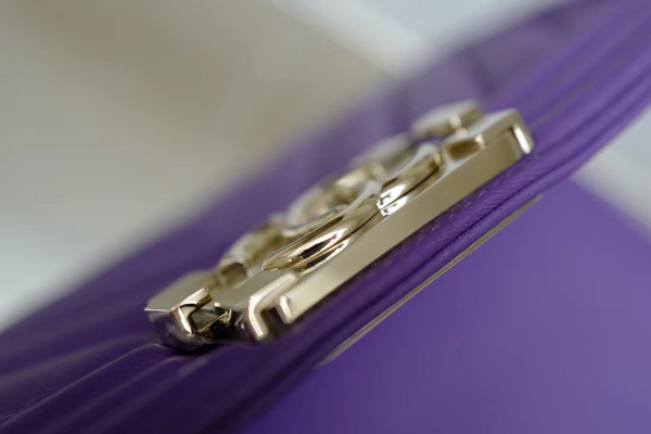 Chanel Purple Medium Chevron Boy Bag