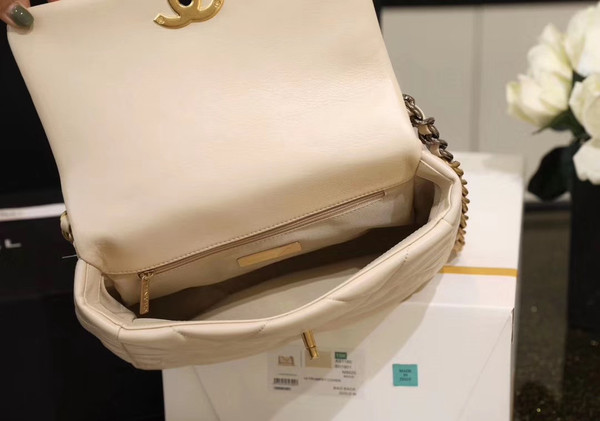 CHANEL 19 Flap Bag  Light Beige