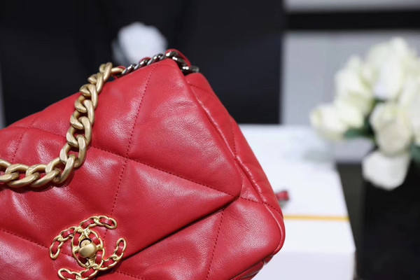 CHANEL 19 Flap Bag  Red