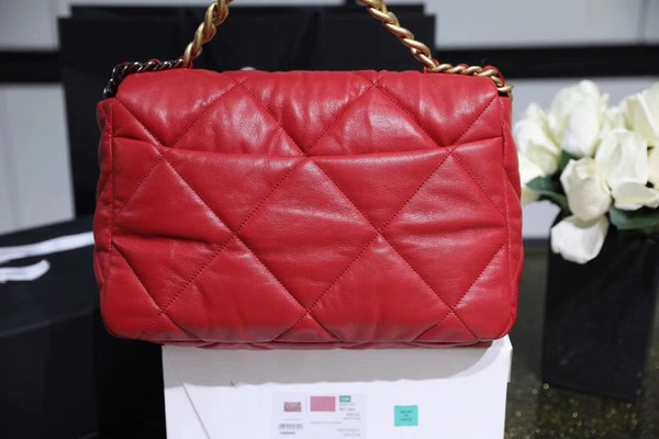 CHANEL 19 Large Flap Bag Red