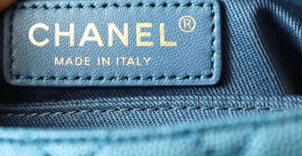Chanel Mini Coco Handle Bag with Calfskin Handle Blue