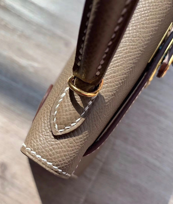 Hermes Etoupe Mini Kelly II 20 Epsom Gold Hardware