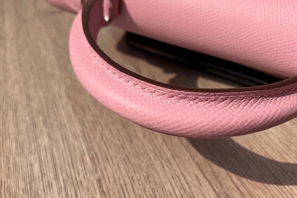 Hermes Mauve Sylvestre Kelly 25 cm Epsom Palladium Hardware