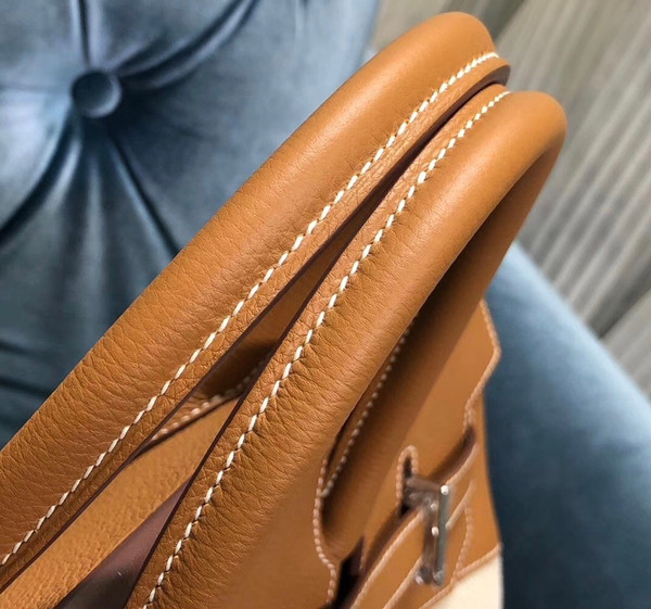 Hermes Birkin 40 HAC Gold Togo Toile De Camp Palladium Hardware