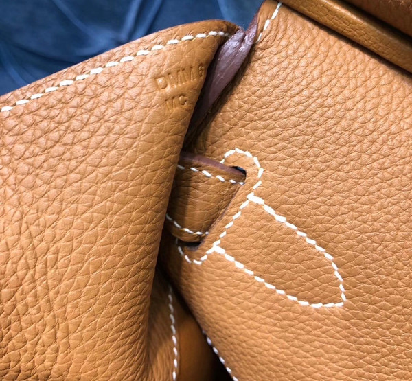 Hermes Birkin 40 HAC Gold Togo Toile De Camp Palladium Hardware